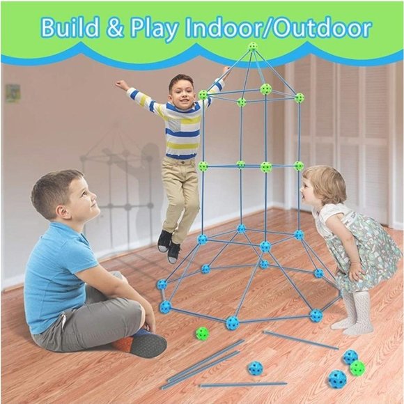 "Tinker" Toy Style Kids Fort Building Set STEM - Picture 6 of 6